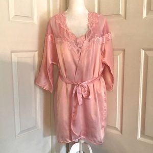 Two piece satin lingerie